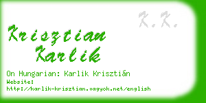 krisztian karlik business card