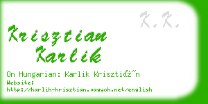 krisztian karlik business card
